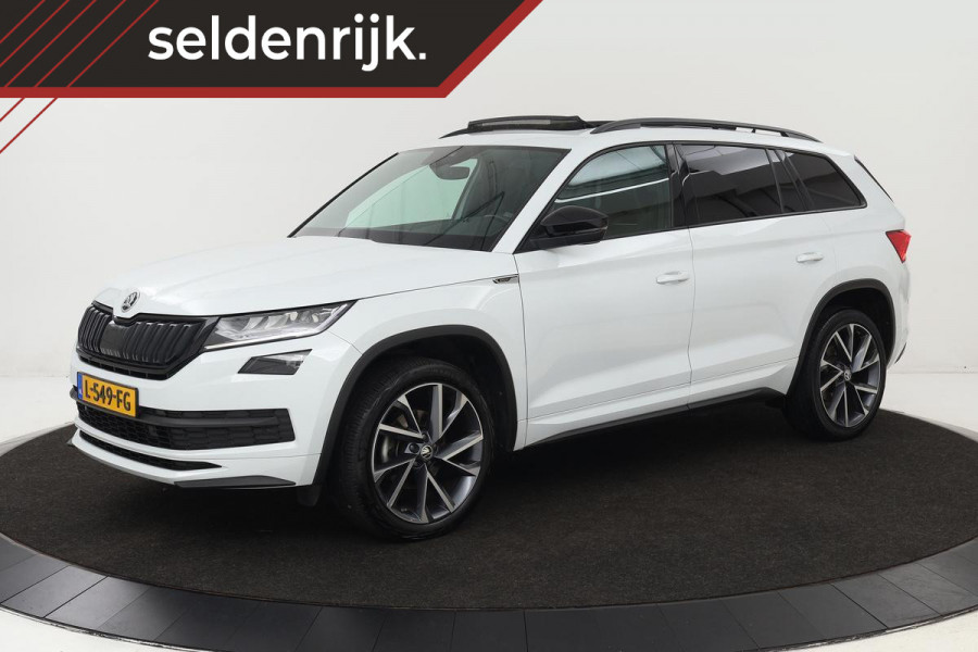 Škoda Kodiaq 1.5 TSI Sportline | Panoramadak | Stoelverwarming | Trekhaak | Matrix LED | Camera | Leder/Alcantara | Memory | Keyless | Dodehoek detectie | Sportstoelen