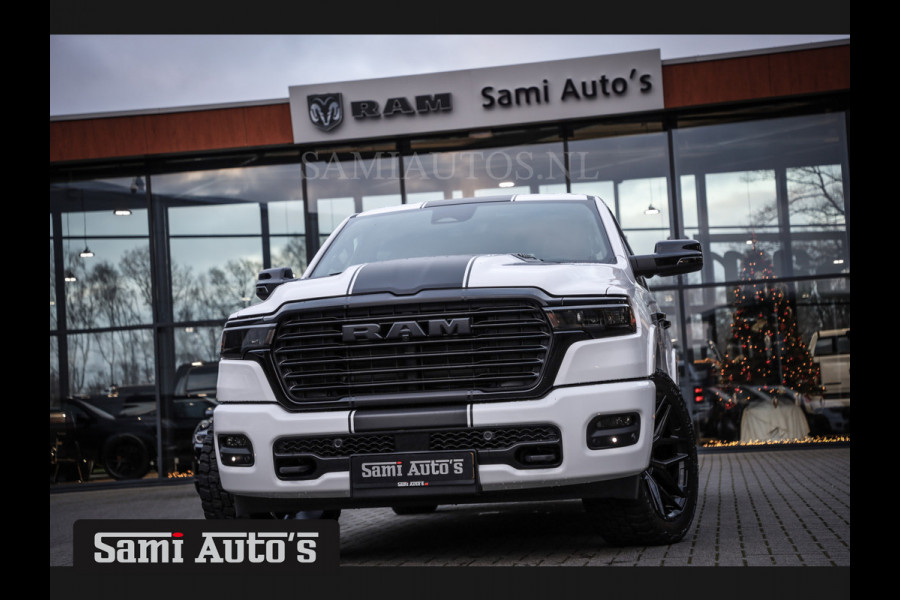 Dodge Ram HURRICAN 420PK 636 Nm 2025 LARAMIE NIGHT | 14,4 SCHERM + 10.2 INCH PASSENGER SCREEN | PRIJS MET LPG EN COVER EN GARANTIE | DUBBELE CABINE | PICK UP | 5 PERSOONS | DC | GRIJSKENTEKEN | VOORAAD 2223 - 5047