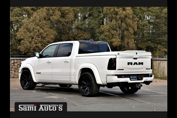 Dodge Ram 1500 LARAMIE NIGHT | BOM VOL | LPG | HUD | VIRTUAL | LUCHTVERING | DEKSEL | PANORAMADAK | BRIGHT WIHTE | 5.7 V8 HEMI 402PK 4x4 | CREWCAB 5 PERSOONS | GRIJSKENTEKEN | VOORRAAD NR 2147 - 4802