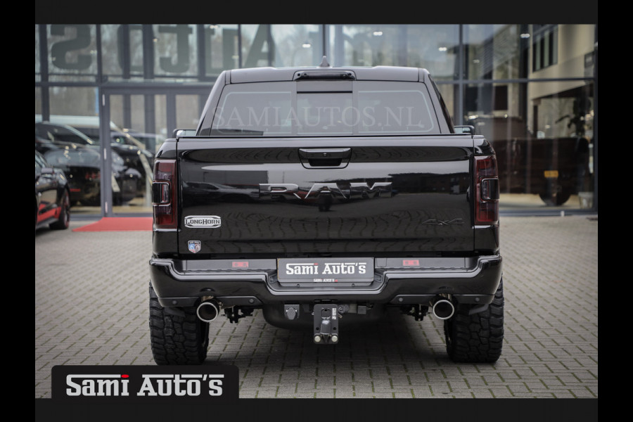 Dodge Ram 1500 BLACK OPS LONGHORN | HUD & VIRTUAL | PRIJS MET LPG + HEAD UP ADG + DEKSEL + PANORAMADAK GWJ + LUCHTVERING SER + BOM VOL | L CREW CAB | DUBBELE CABINE | 5,7L V8 HEMI 402 PK 4X4 | 5 PERSOONS | GRIJSKENTEKEN | VOORRAAD NR 2204 - 9644