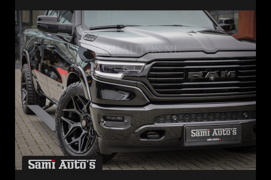 Dodge Ram 1500 BLACK OPS LONGHORN | HUD & VIRTUAL | PRIJS MET LPG + HEAD UP ADG + DEKSEL + PANORAMADAK GWJ + LUCHTVERING SER + BOM VOL | L CREW CAB | DUBBELE CABINE | 5,7L V8 HEMI 402 PK 4X4 | 5 PERSOONS | GRIJSKENTEKEN | VOORRAAD NR 2204 - 9644