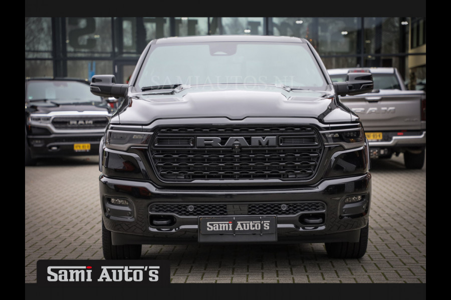 Dodge Ram 1500 LIMITED NIGHT H.O 540PK 706 Nm 2025 | XB9 | MASSAGE | BOM VOL | CREW CAB | DUBBELE CABINE | GRIJSKENTEKEN | €99950,- EXCL BTW | VOORRAAD NR 2263 - 9031