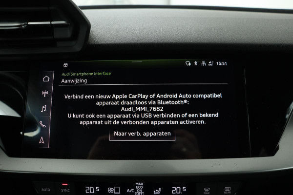 Audi A3 40 TFSIe Advanced | Adaptive cruise | Carplay | Sportstoelen | Camera | Full LED | Virtual Cockpit | PDC | Climate control