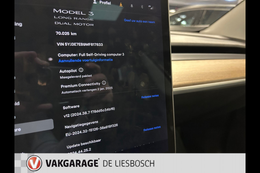 Tesla Model 3 Long Range AWD 75 kWh facelift 2021/ 360 camera / stoel verwarming / trekhaak 1000kg trek/ panorama-dak /autopilot