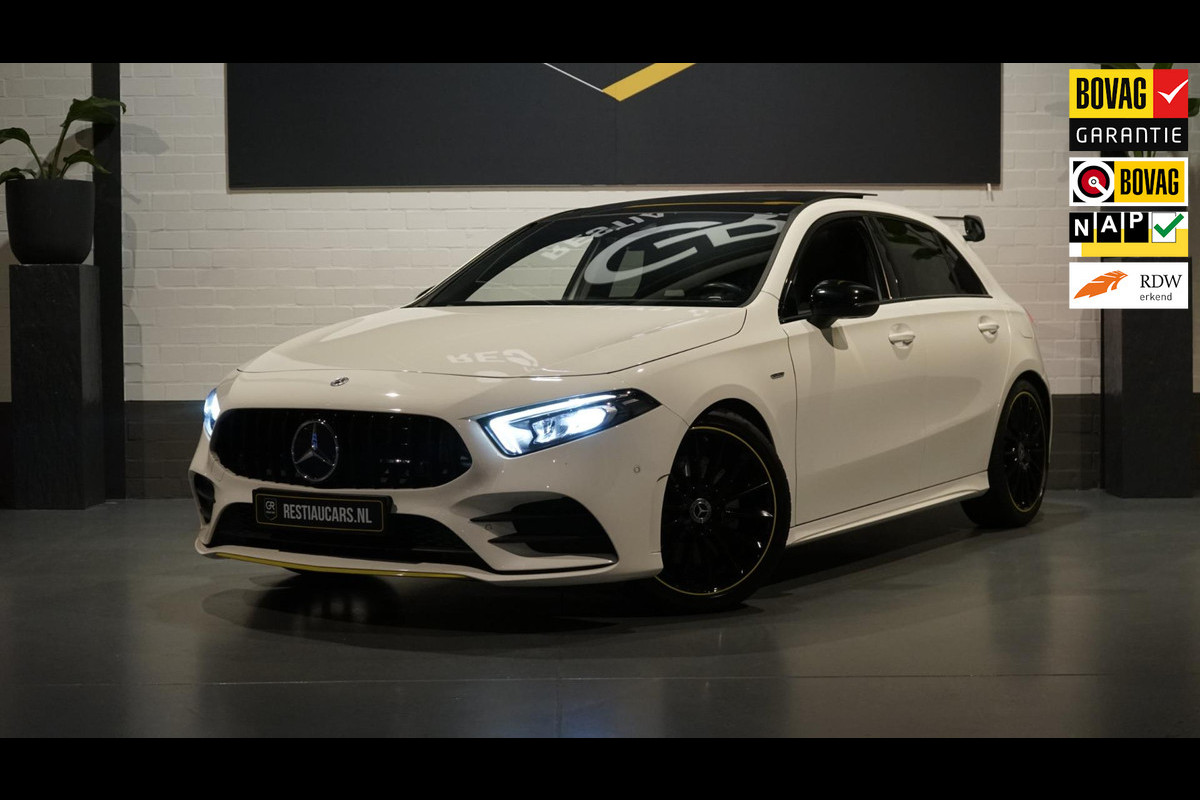 Mercedes-Benz A-Klasse A250 AMG Edition 1 AUTOMAAT AMBIANCE-CAMERA-HEADUP-NIGHT-KEYLESS-MBUX-NAVIGATIE-PANORAMA