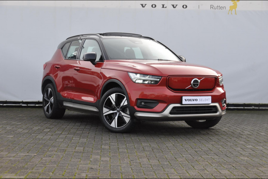 Volvo XC40 P8 408PK Automaat Recharge AWD R-Design / Elektrisch verstelbare stoelen met geheugen / BLIS / Panoramisch schuif-kanteldak / Semi automatische trekhaak / Google infotainment / Harman Kardon / 360 Camera / Keyless Entry / Adoptieve cruise control met pilot assist /