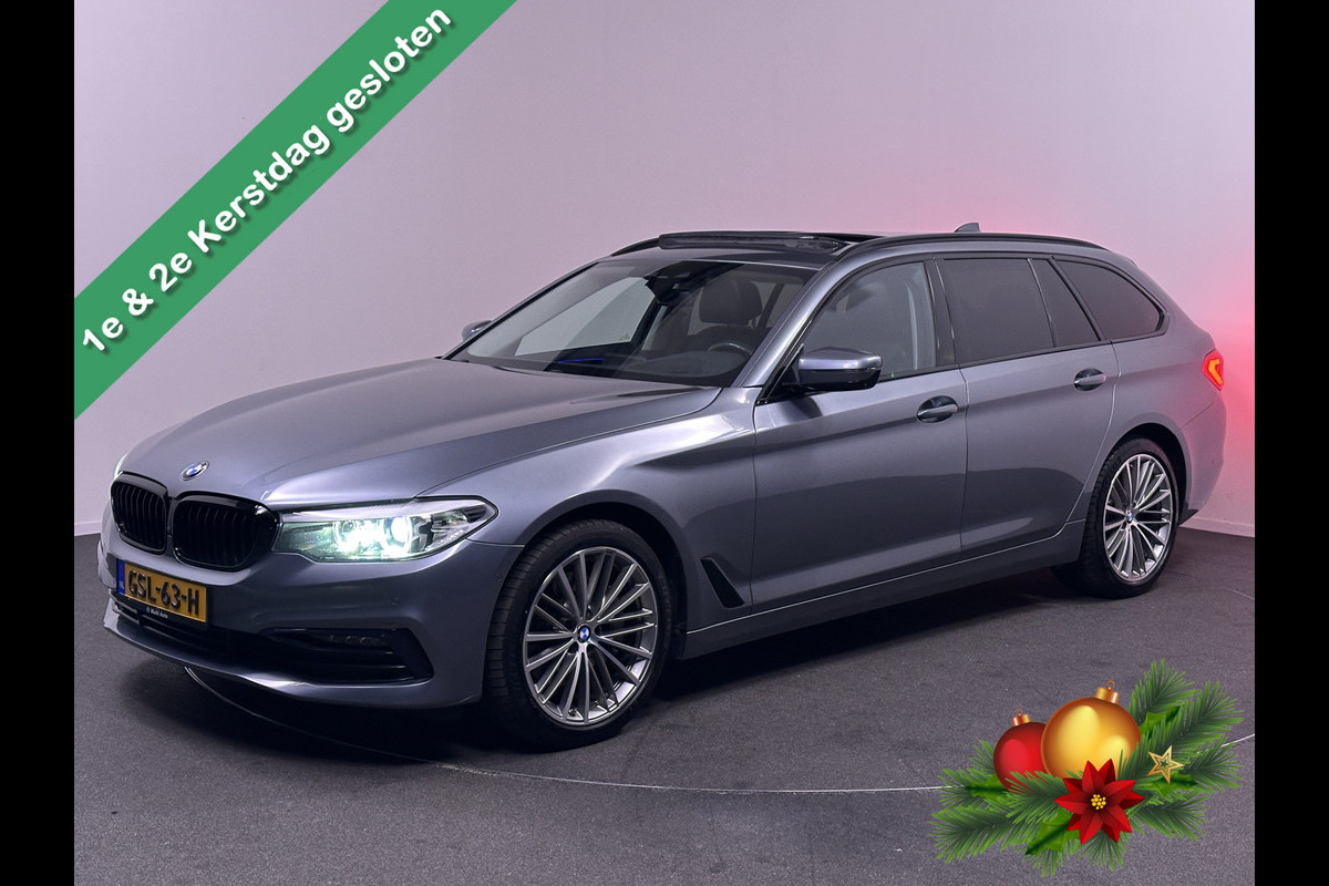 BMW 5 Serie Touring 530i Sportline 252pk | Panodak | Luxe Lederen comfortstoelen Memory | Head-up Display | Carplay | 360 Camera | Stoelventilatie |