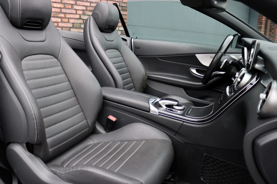 Mercedes-Benz C-Klasse Cabrio 200 AMG Line Aut9 | Burmester | Stoelverwarming/-ventilatie | Airscarf | Aircap | Camera | Cruise Control | Leder | Led Intelligent Light | Dodehoekassistent |