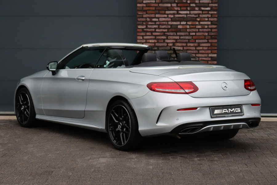 Mercedes-Benz C-Klasse Cabrio 200 AMG Line Aut9 | Burmester | Stoelverwarming/-ventilatie | Airscarf | Aircap | Camera | Cruise Control | Leder | Led Intelligent Light | Dodehoekassistent |