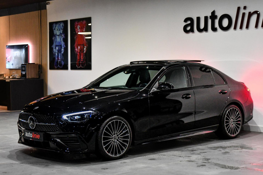 Mercedes-Benz C-Klasse 300 4MATIC AMG Night. Pano, Distro+, Burm, Camera, Sfeer, 19'', Digital, Dodeh, CarPlay!