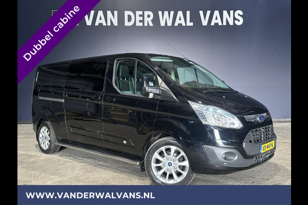 Ford Transit Custom 2.2 TDCI 155pk L2H1 Dubbele Cabine Airco | 6-Zits | Camera | Navigatie | 2800kg Trekhaak Cruisecontrol, Verwarmde voorruit, Parkeersensoren, Sidebars, LM velgen