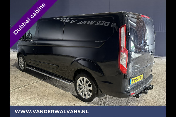 Ford Transit Custom 2.2 TDCI 155pk L2H1 Dubbele Cabine Airco | 6-Zits | Camera | Navigatie | 2800kg Trekhaak Cruisecontrol, Verwarmde voorruit, Parkeersensoren, Sidebars, LM velgen