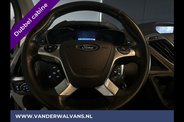 Ford Transit Custom 2.2 TDCI 155pk L2H1 Dubbele Cabine Airco | 6-Zits | Camera | Navigatie | 2800kg Trekhaak Cruisecontrol, Verwarmde voorruit, Parkeersensoren, Sidebars, LM velgen