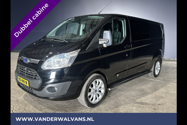 Ford Transit Custom 2.2 TDCI 155pk L2H1 Dubbele Cabine Airco | 6-Zits | Camera | Navigatie | 2800kg Trekhaak Cruisecontrol, Verwarmde voorruit, Parkeersensoren, Sidebars, LM velgen