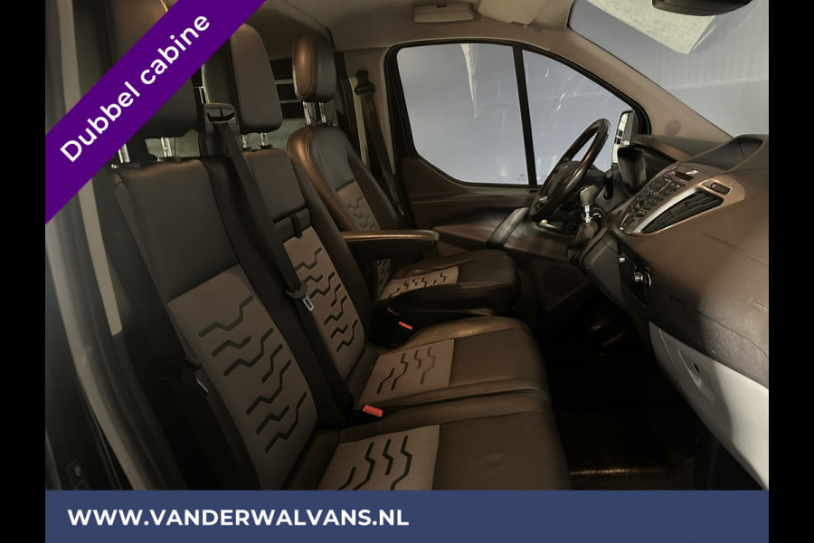 Ford Transit Custom 2.2 TDCI 155pk L2H1 Dubbele Cabine Airco | 6-Zits | Camera | Navigatie | 2800kg Trekhaak Cruisecontrol, Verwarmde voorruit, Parkeersensoren, Sidebars, LM velgen