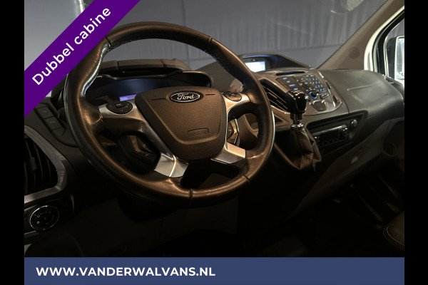 Ford Transit Custom 2.2 TDCI 155pk L2H1 Dubbele Cabine Airco | 6-Zits | Camera | Navigatie | 2800kg Trekhaak Cruisecontrol, Verwarmde voorruit, Parkeersensoren, Sidebars, LM velgen