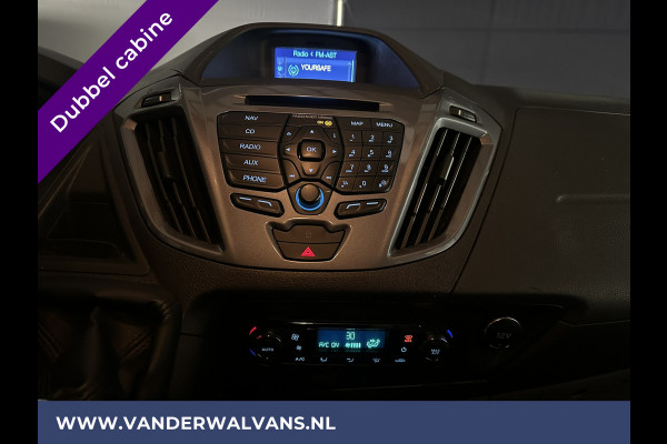 Ford Transit Custom 2.2 TDCI 155pk L2H1 Dubbele Cabine Airco | 6-Zits | Camera | Navigatie | 2800kg Trekhaak Cruisecontrol, Verwarmde voorruit, Parkeersensoren, Sidebars, LM velgen