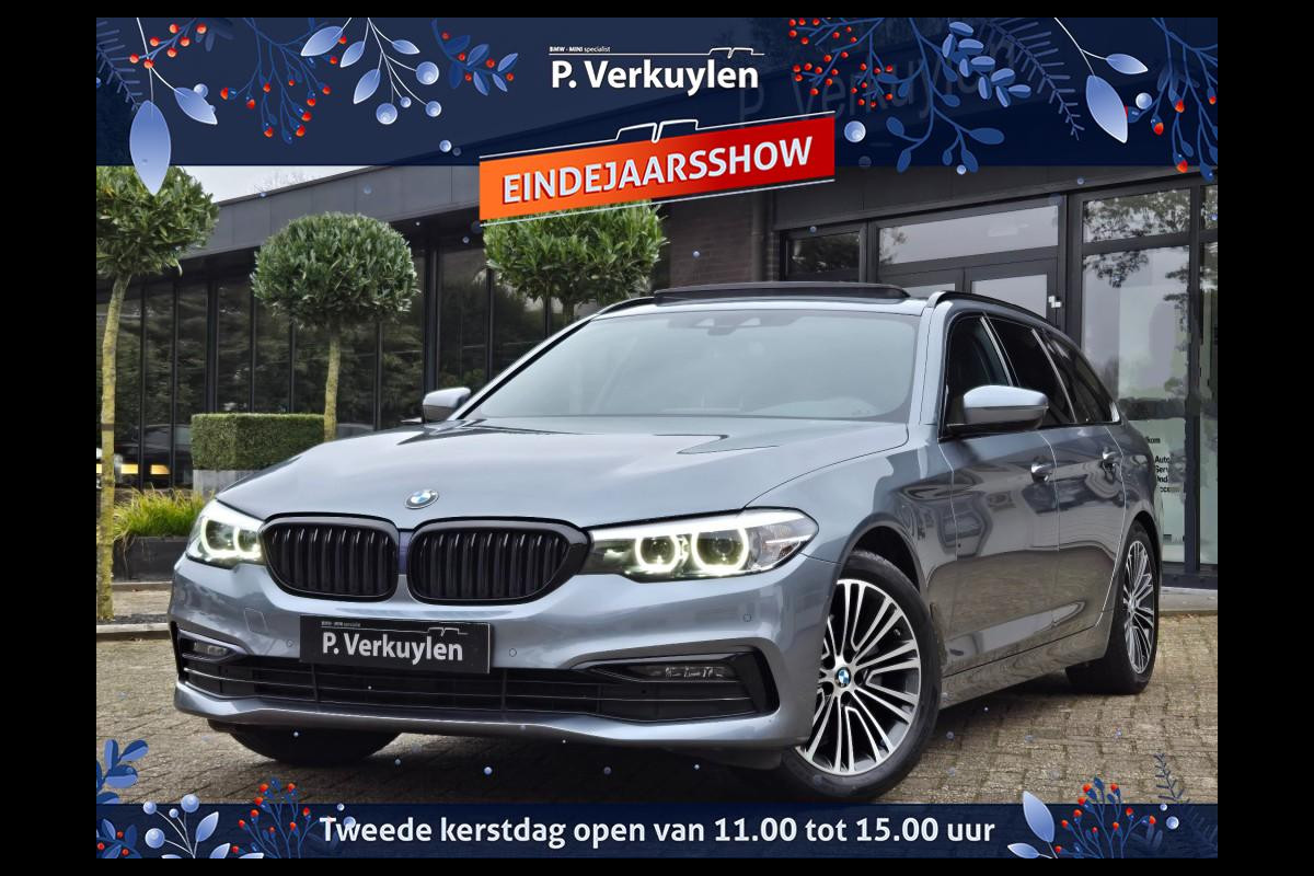 BMW 5 Serie 520i SPORTLINE I PANORAMA I SPORTSTOELEN I CAMERA I TREKHAAK I