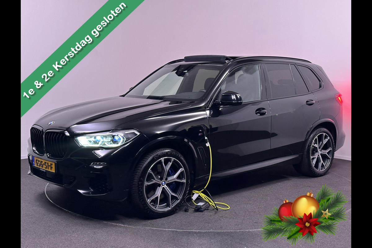 BMW X5 xDrive45e M Sport Plug In Hybrid 394pk INCL BTW PHEV | Panodak | Trekhaak af fabriek | Adaptive Cruise | Laser LED | Head Up | 21"L.M | Carbonpakket |