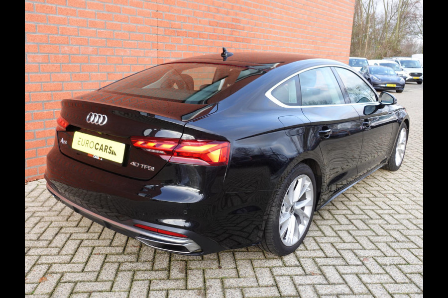 Audi A5 Sportback 40 TFSI 204pk S-Tronic Prestige Plus | Navigatie | Climate Control | Camera | Electrisch bedienbare achterklep | Virtual Cockpit | Led | Dab | Stoelverwarming | Dab | Trekhaak