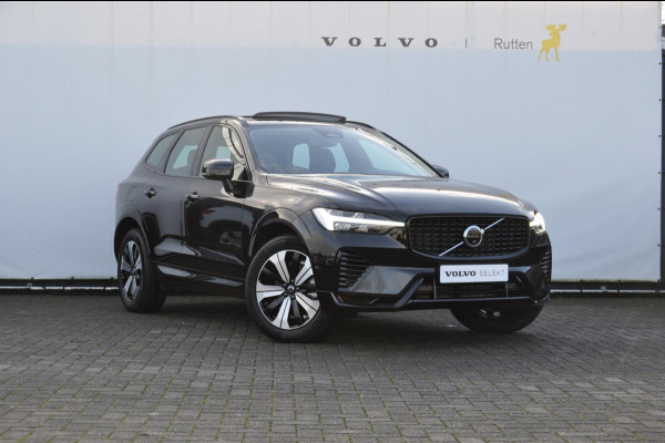 Volvo XC60 T6 350PK Long Range AWD Plus Dark / Panoramisch schuif-kantel dak / Lederen bekleding / Elektrisch bedienbare voorstoelen met geheugen / 360 Camera / Stoelverwarming voor en achter / Apple Carplay / Trekhaak / BLIS /