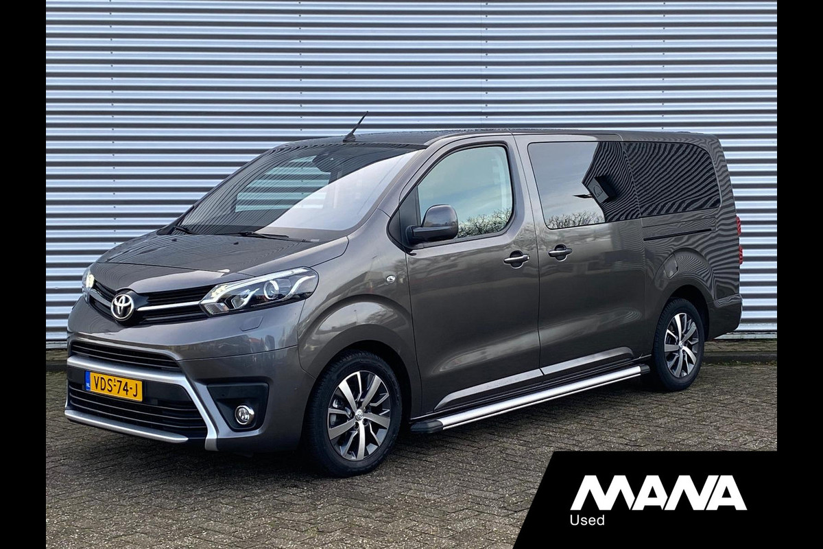 Toyota ProAce Verso 2.0 D-4D Dynamic L3H1 DC 177PK Automaat Dakraam LM Velgen Cruise 360camera Sensoren Bluetooth Navi