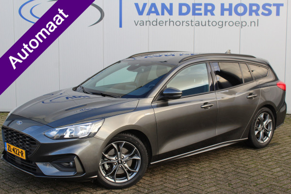 Ford FOCUS Wagon 1.0-125pk EcoBoost ST-Line AUTOMAAT ! Heel erg nette en goed onderhouden Ford Focus ST-Line wagon automaat. Volautm. airco dual, stoel-, stuur- en voorraamverw., camera, trekhaak, navigatie, telefoonvoorb., LM wln, cruise cntrl, skiluik etc., etc....