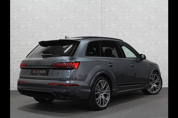 Audi Q7 55 TFSI e S-Line | RS-Seats | 360 View | Panorama | ACC | B&O Sound | Laser-LED | Head-Up | Keyless-Entry | Memory | Trekhaak | ISO-Glas | Luchtvering | 22'' | Dodehoek | Leder Pakket | Zonwering | Sfeerverlichting | Stuurverwarming | Stoelverwarming | Carplay | DAB |