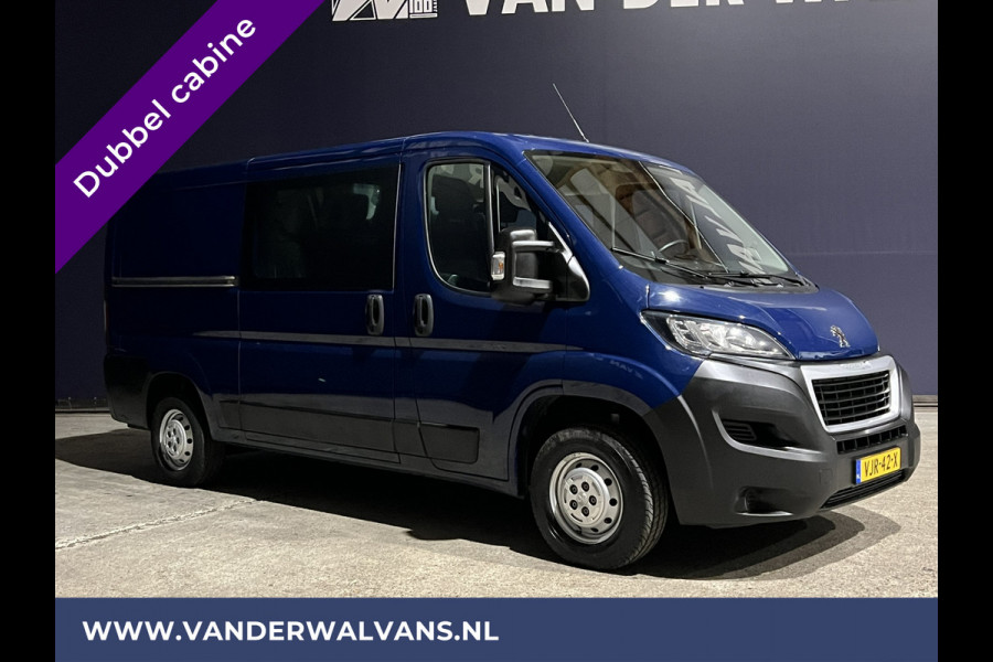 Peugeot Boxer 2.2 BlueHDi 165pk L2H1 Dubbele cabine Euro6 Airco | 6-Zits | navigatie, camera, cruisecontrol, 2500kg trekhaak, parkeersensoren