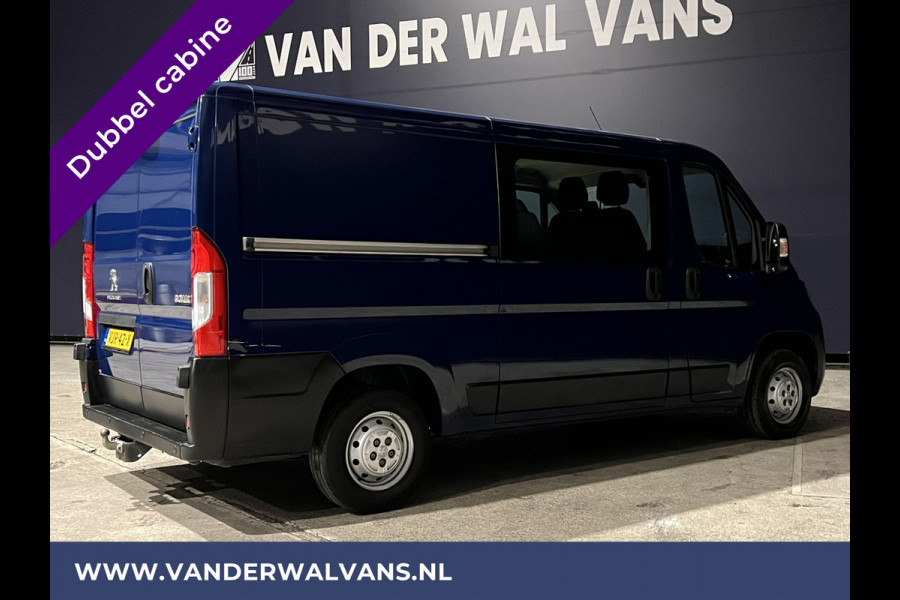 Peugeot Boxer 2.2 BlueHDi 165pk L2H1 Dubbele cabine Euro6 Airco | 6-Zits | navigatie, camera, cruisecontrol, 2500kg trekhaak, parkeersensoren