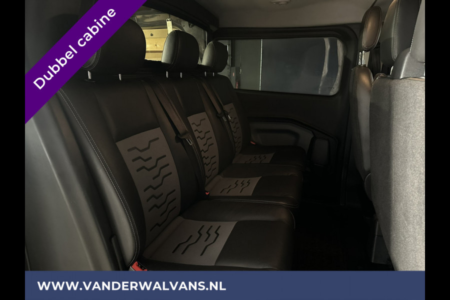 Ford Transit Custom 2.2 TDCI 155pk L2H1 Dubbele Cabine Airco | 6-Zits | Camera | Navigatie | 2800kg Trekhaak Cruisecontrol, Verwarmde voorruit, Parkeersensoren, Sidebars, LM velgen