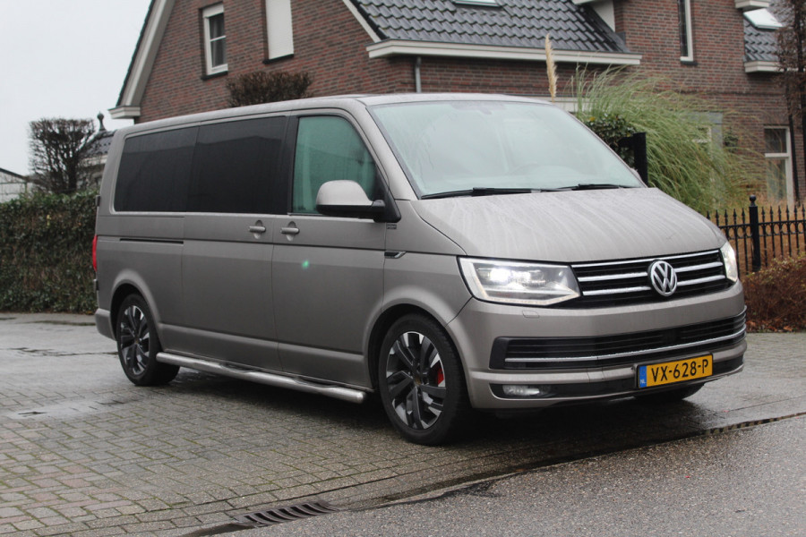 Volkswagen Transporter T6 2.0 TDI 200PK Euro6 DSG7-automaat L2 DC Highline ✓ Leder/alcantara ✓ navigatie + camera