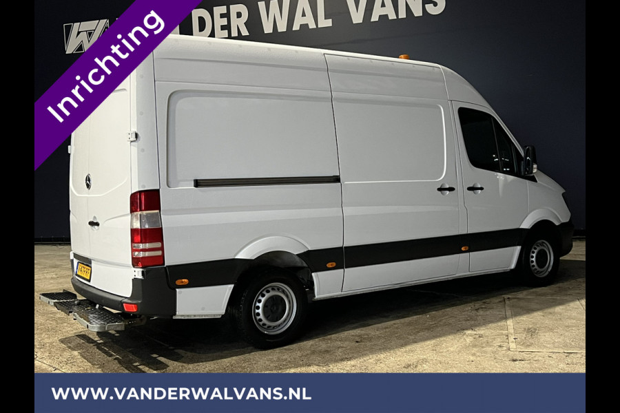 Mercedes-Benz Sprinter 316 CDI 164pk L2H2 inrichting Euro6 Airco | 2800kg Trekhaak | Cruisecontrol parkeersensoren, chauffeursstoel