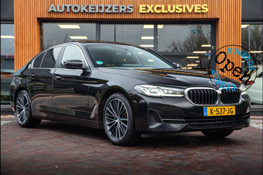 BMW 5 Serie 518d High Executive Edition Panodak Cruise Leer Stoelverw. PDC Memory DAB+ Trekhaak