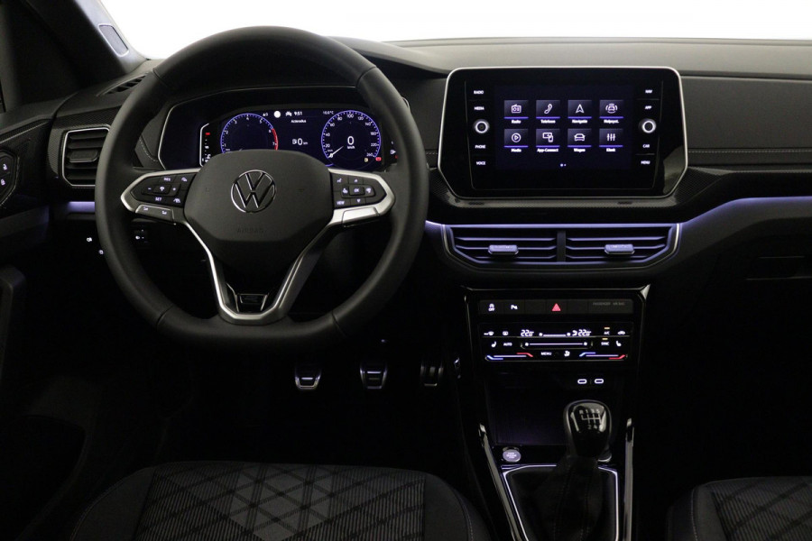 Volkswagen T-Cross 1.0 TSI 115 6MT R-Line | 'App-Connect' draadloze smartphone integratie | Achterlichten LED | Afstandscontrolesysteem (Front Assist)