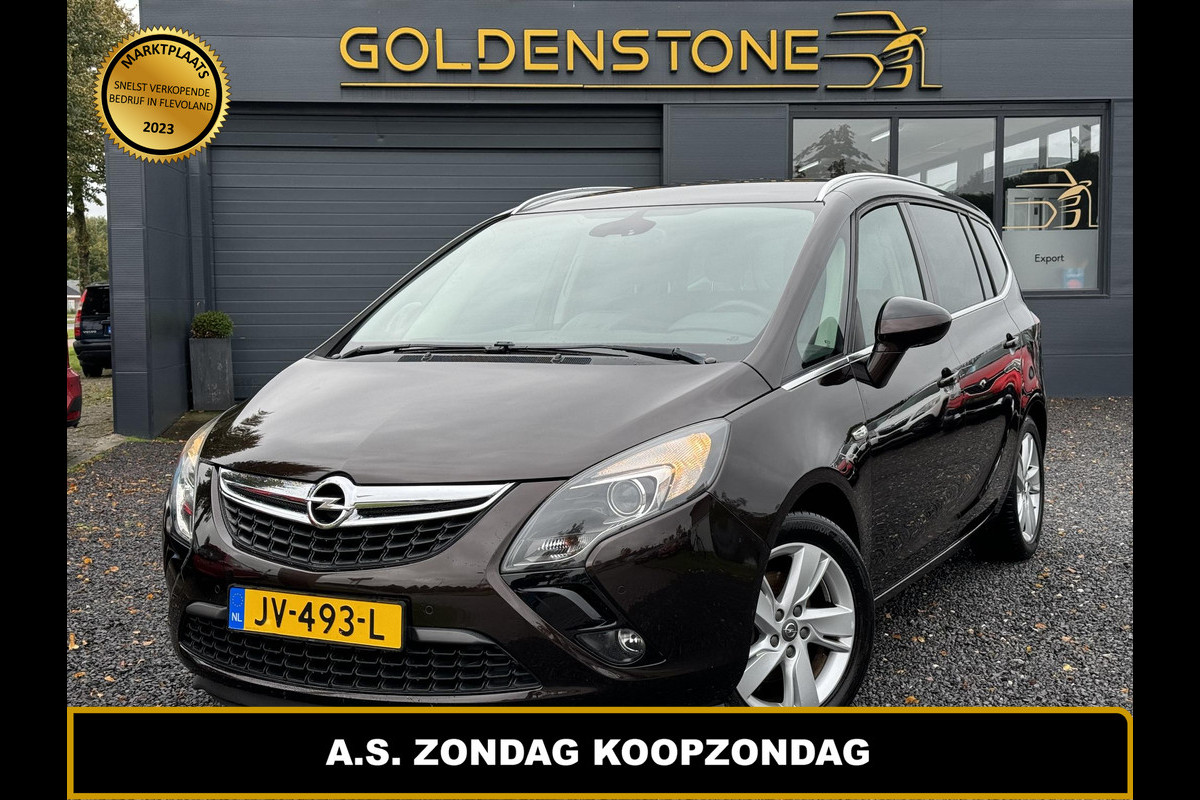 Opel Zafira Tourer 1.4 Blitz 7p. Navi,Clima,Cruise,Trekhaak,Camera,LM Velgen,N.A.P,APK tot 08-2025