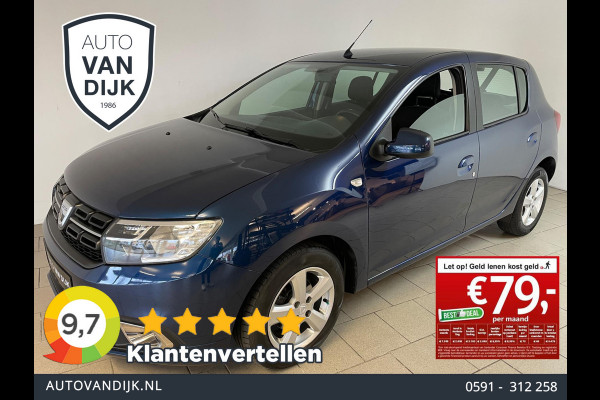 Dacia Sandero 0.9 TCe Bi-Fuel Laureate LPG G3 AIRCO NAVI BLUETOOTH 5DRS VELGEN ELEK RAMEN CENT VERG ZEER NETTE AUTO