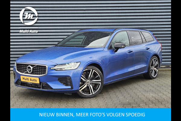 Volvo V60 T8 Recharge AWD R-Design Plug In Hybrid PHEV | Panodak | Trekhaak af Fabriek | Adaptive Cruise | Lederen Sportstoelen Memory | Harman Kardon | 360 Camera | BLIS |