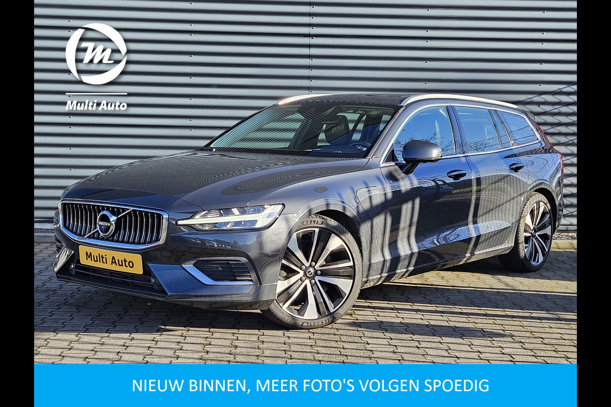 Volvo V60 T6 Recharge AWD Inscription Plug In Hybrid PHEV | Panodak | Adaptive Cruise | Lederen Sportstoelen Memory | Head Up | 360 Camera | Harman Kardon | BLIS |