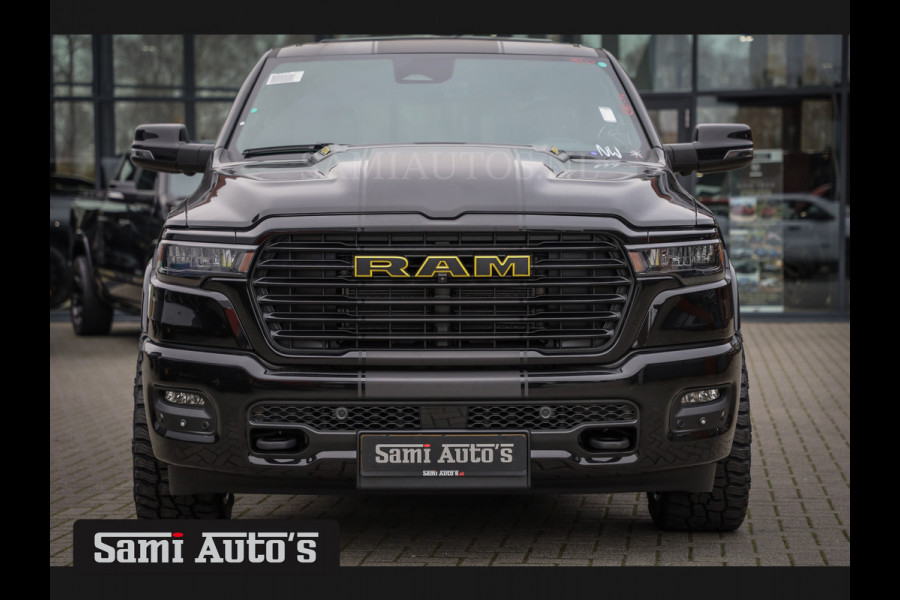 Dodge Ram PREMIUM NIGHT EDITION | MAY 2025 BOM VOL + 14.4 INCH SCHERM | LUCHTVERING | HUD | HURRICAN 420PK 636 Nm | PRIJS MET LPG EN COVER DUBBELE CABINE | PICK UP | 5 PERSOONS | DC | GRIJSKENTEKEN | VOORRAAD NR 2288 - 4952