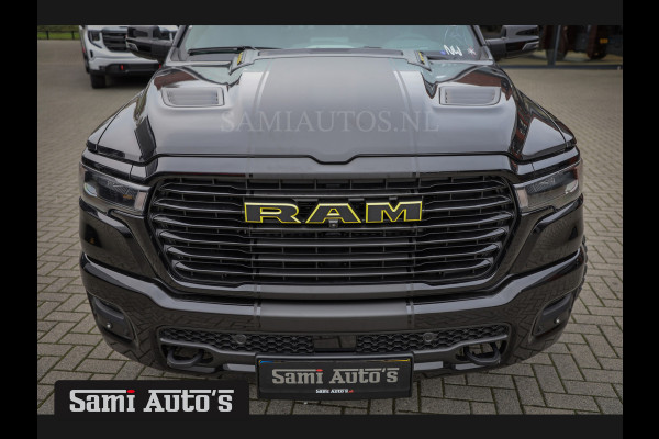 Dodge Ram PREMIUM NIGHT EDITION | MAY 2025 BOM VOL + 14.4 INCH SCHERM | LUCHTVERING | HUD | HURRICAN 420PK 636 Nm | PRIJS MET LPG EN COVER DUBBELE CABINE | PICK UP | 5 PERSOONS | DC | GRIJSKENTEKEN | VOORRAAD NR 2288 - 4952