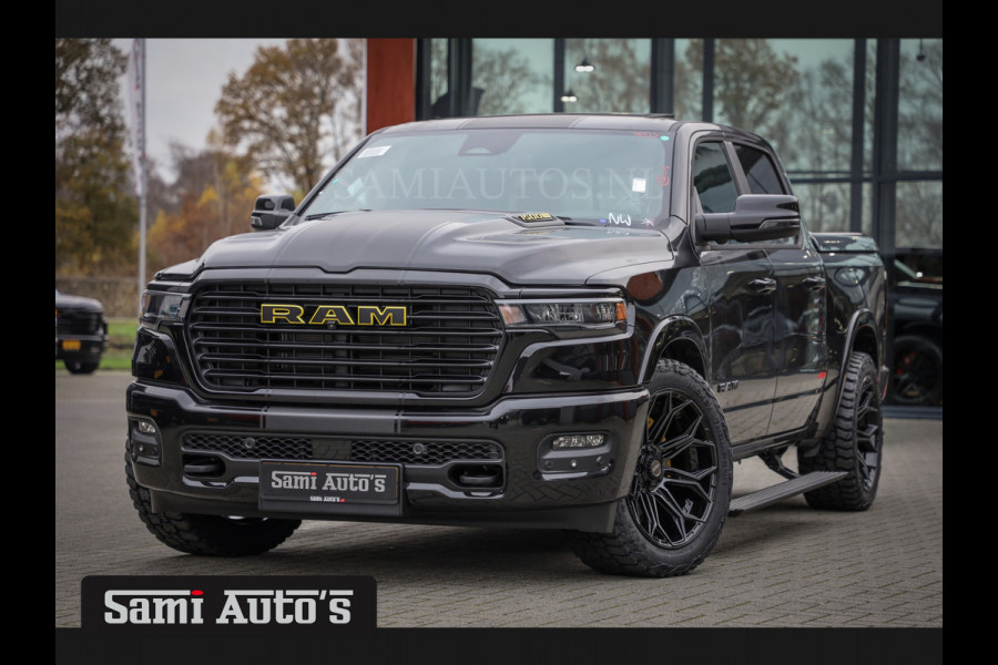 Dodge Ram PREMIUM NIGHT EDITION | MAY 2025 BOM VOL + 14.4 INCH SCHERM | LUCHTVERING | HUD | HURRICAN 420PK 636 Nm | PRIJS MET LPG EN COVER DUBBELE CABINE | PICK UP | 5 PERSOONS | DC | GRIJSKENTEKEN | VOORRAAD NR 2288 - 4952