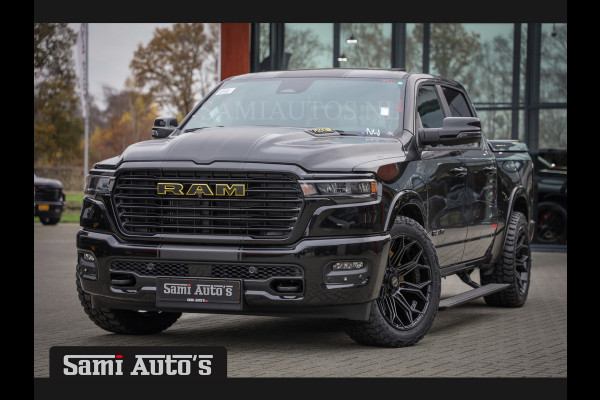 Dodge Ram PREMIUM NIGHT EDITION | MAY 2025 BOM VOL + 14.4 INCH SCHERM | LUCHTVERING | HUD | HURRICAN 420PK 636 Nm | PRIJS MET LPG EN COVER DUBBELE CABINE | PICK UP | 5 PERSOONS | DC | GRIJSKENTEKEN | VOORRAAD NR 2288 - 4952