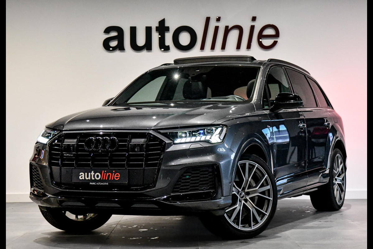 Audi Q7 55 TFSI e quattro S-Line. BTW, Pano, Laser, HUD, 360 3D, ACC, Sfeer, Dodeh, Memory, 22", CarPlay, Stuurvw!