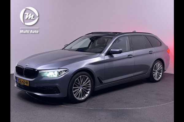 BMW 5 Serie Touring 530i Sportline 252pk | Panodak | Luxe Lederen comfortstoelen Memory | Head-up Display | Carplay | 360 Camera | Stoelventilatie |