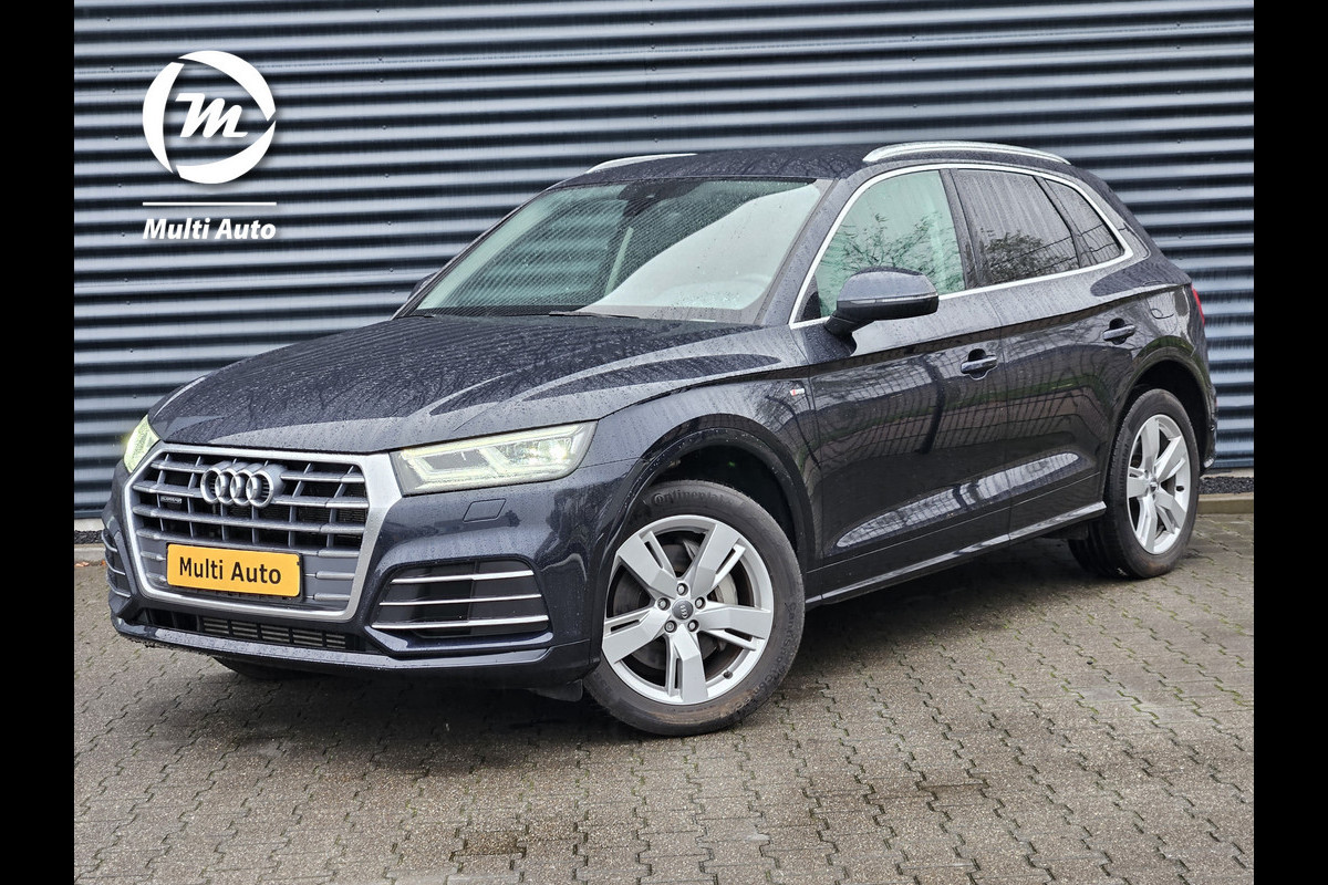 Audi Q5 50 TFSI e Quattro S Line Plug In Hybrid PHEV | Trekhaak af Fabriek | Memory Stoelen Verwarmd | Apple Carplay | DAB | 19"L.M | Cruise Control |