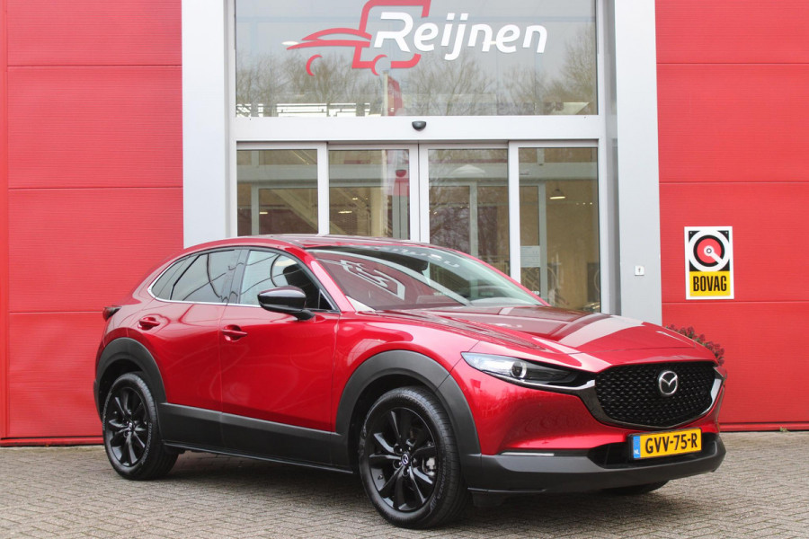 Mazda CX-30 2.0 e-SkyActiv-G M Hybrid 150PK AUTOMAAT NAGISA Mazda CX-30 2.0 e-SkyActiv-G M Hybrid 150PK AUTOMAAT  NAGISA | ELEKTRISCH VERSTELBARE VOORSTOELEN | BESTUURDERSSTOEL MET GEHEUGENFUNCTIE | STOELVERWARMING | BOSE AUDIO SYSTEM | FULL LED KOPLAMPEN | HEAD UP DISPLAY GEKOPPELD AAN STOELGEHEUGEN | CLIMATE CONTROL | DRAADLOOS APPLE CARPLAY/ANDROID AUTO | NAVIGATIE | DODEHOEK DETECTIE | ELEKTRISCHE BEDIENBARE ACHTERKLEP | DRAADLOZE TELEFOON LADER | ADAPTIVE CRUISE CONTROL | KEYLESS ENTRY/START | SPORT PAKKET |