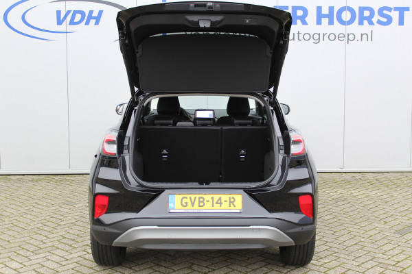 Ford Puma 1.0-125pk EcoBoost Mild-Hybrid Titanium X. Fabrieksgarantie t/m 21-02-2028 ! Slechts 12.370km ! Stoel-, stuur- en voorraamverwarm., Cruise Cntrl, Volautm. airco, B&O Soundsyst., 18" LM wielen, Navigatie, Telefoonvoorb., Camera, Parkeersensoren v+a, Trekhaak+afn. kogel etc.