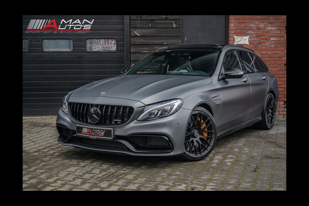 Mercedes-Benz C-Klasse -klasse C63S AMG Pano/Burm/Perf-zetels/Ceramic/Memory/360/Night