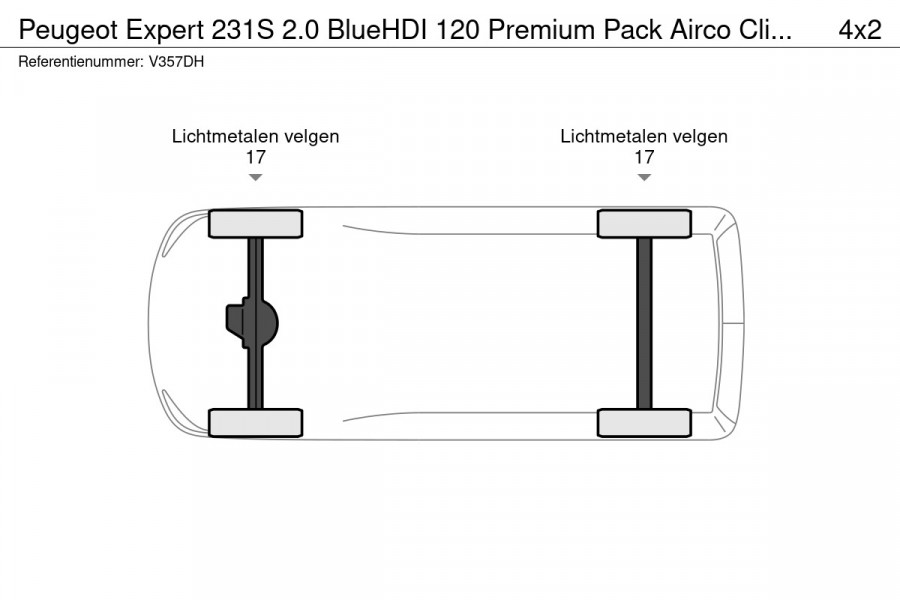 Peugeot Expert 231S 2.0 BlueHDI 120 Premium Pack Airco Climatronic Navi Bluetooth 17" LM Velgen